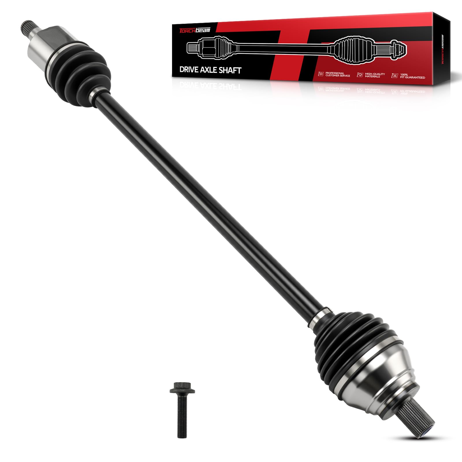 Torchbeam CV Axle Shaft Assembly Compatible with 2005-2018 J-e-t-t-a, 2006-2009 2012 Passat, 2010-2018 Golf, 2006-2009 Rabbit, 2015-2017 Golf SportWagen, 2009 CC, Front Right CV Axle 66-7334