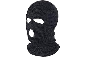 3 Hole Winter Knitted Mask, Trendy Warm Mask for Winter Sports