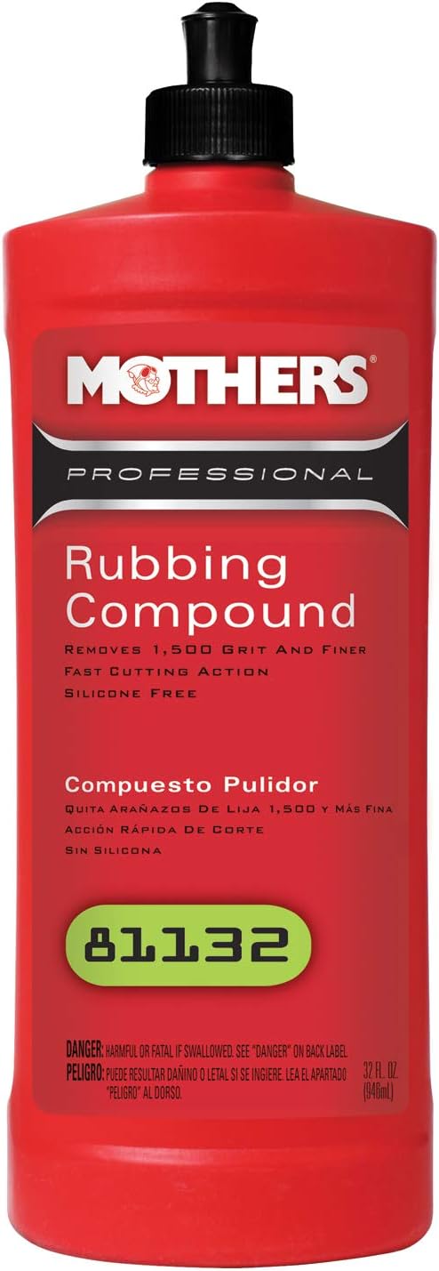 Mothers 81132-6 Professional Rubbing Compound - 32 oz., (Pack of 6)