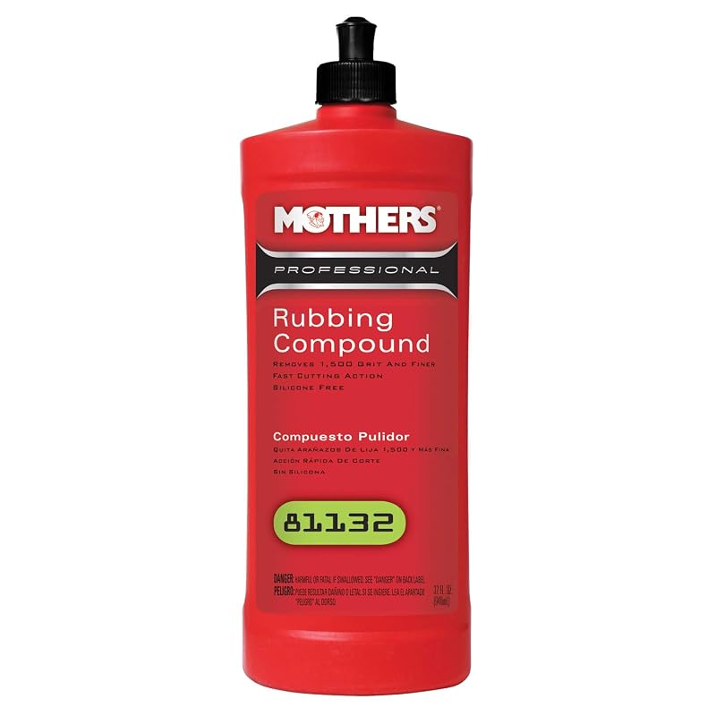 Composto para Polimento Automotivo Mothers 81132 para Riscos de Lixamento Grana 1.500, Frasco de 946 mL