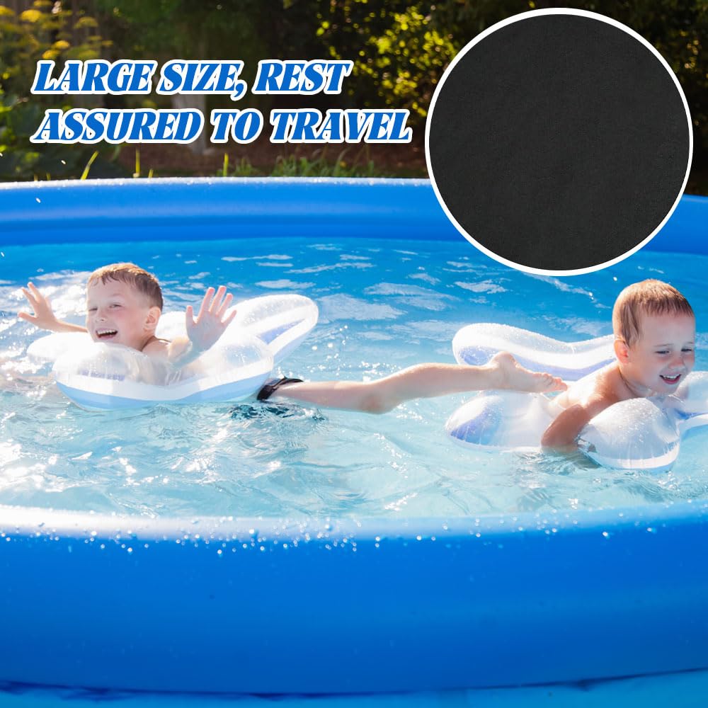 Bodenschutzmatte Pool, Ø370 cm Poolunterlage, Runde Poolmatten Schutzboden, Swimmingpool Grundplatten rutschfeste & wasserdichte, Verhindert Löcher, Verlängert die Lebensdauer der Auskleidung