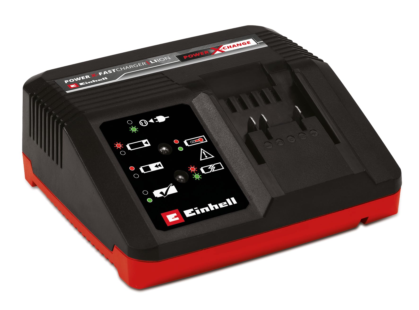 Einhell Chargeur Rapide Power X-Change (18V, Lithium-ION, 200-260V, 50-60 Hz, Charge Rapide 4 A, contrôle de la Batterie pour Un processus de Charge Optimal)