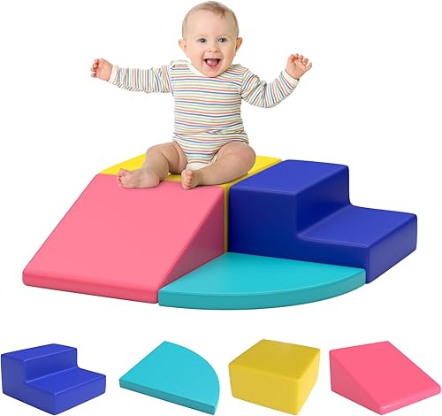 DUSACOM Juguetes de escalada para bebés en interiores, juguetes de escalada para niños de 1 a 3 años, bloques de escalada de espuma para niños