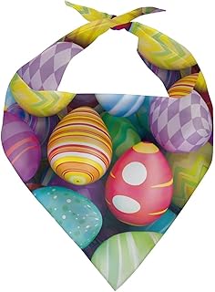 KEIAHUAN Easter Dog Bandana Triangle Bibs Pet Scarf Easter Egg Pet Bandana for Small Medium Dogs Pets Accessories Pet Costume Supply