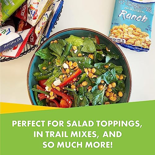 Image of Feel Festive Roasted Chickpeas Variety Snack Pack - Crunchy Balanced Macro Nut Free Healthy Garbanzo Beans - Non-GMO Vegan Soy-Free - Convenient 24 Bags