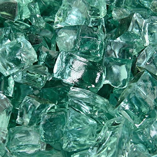 Irish Green - Fire Glass for Indoor and Outdoor Fire Pits or Fireplaces | 10 Pounds | 1/2 Inch, Reflective
