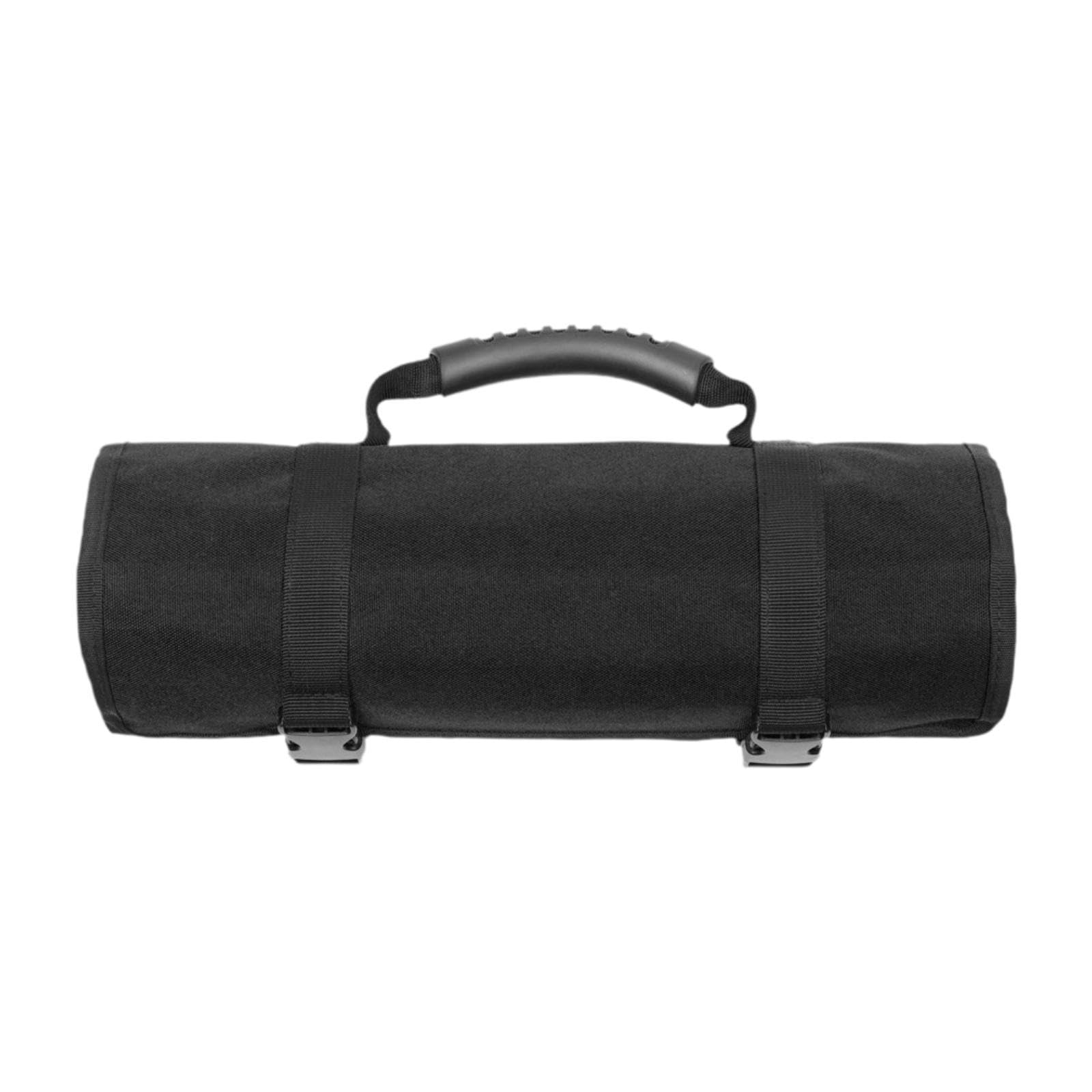 Sac organisateur roll up noir en tissu Oxford étanche avec poches zippées pour hommes