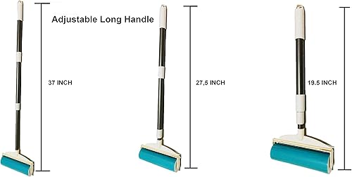 Miniatura 2 de Removedor de pelo adhesivo reutilizable sin cinta adhesiva para gatos y perros, con mango largo, herramienta lavable, cepillo para limpiar tu