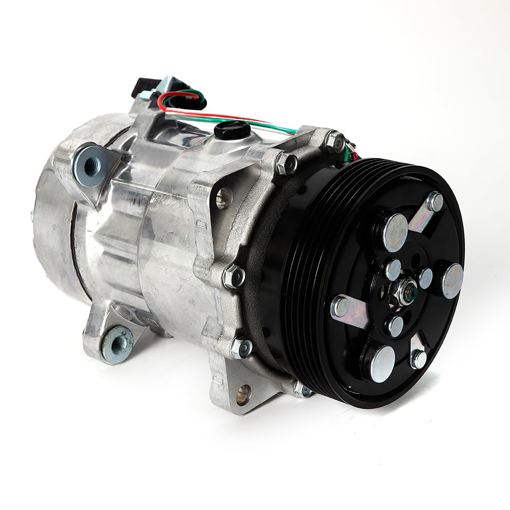 Compresor de aire acondicionado para coche 7V16 para Au-di A3 TT V-W Golf Bora Sea-t Alhambra Skda OTV aire acondicionado 12 V R134a aceite de compresor PAG46 apto para muchos modelos