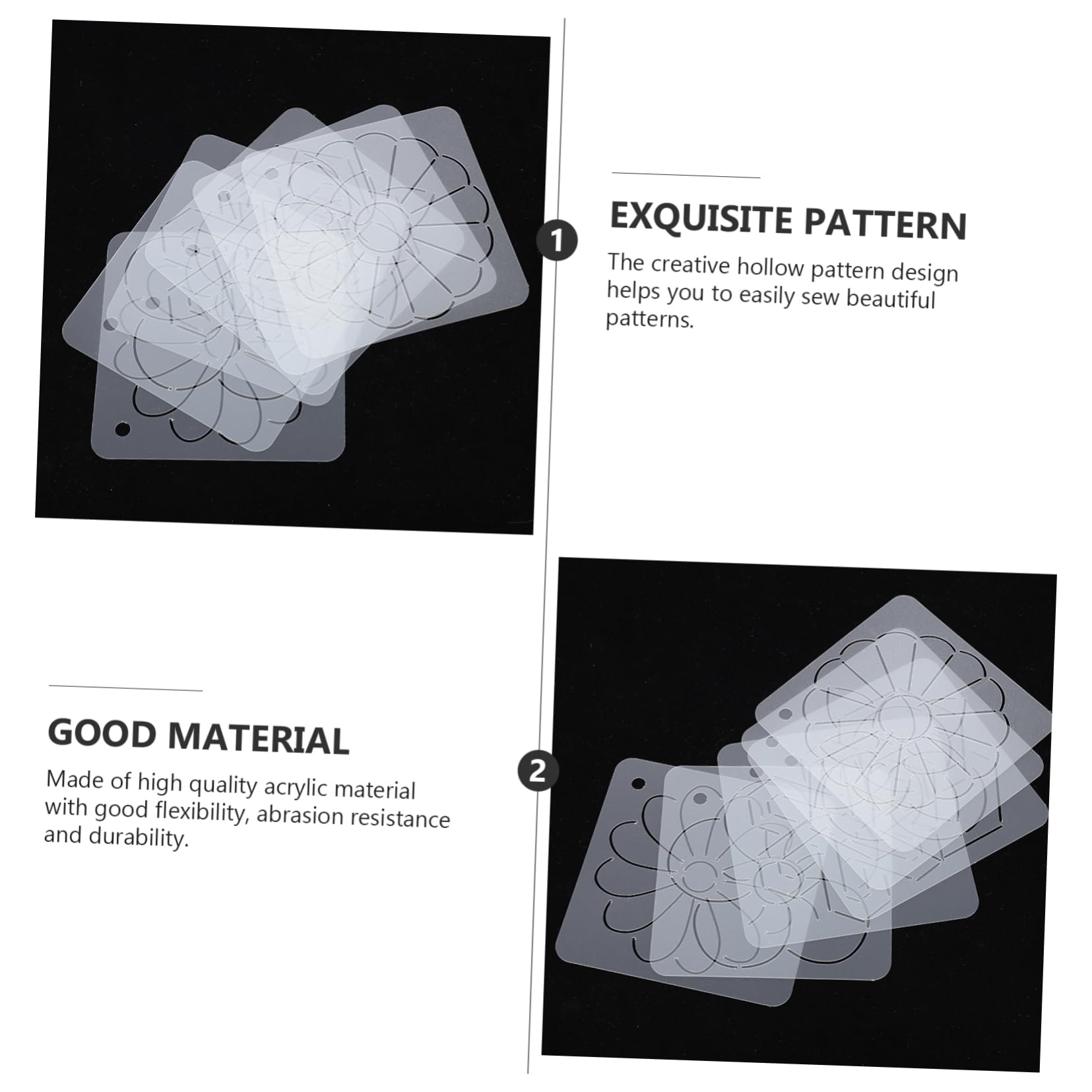 STOBOK 30piezas Plantillas De Acolchado Herramientas De Costura Plantillas De Bordado Para Patchwork Diseño Práctico y Duradero Para Proyectos De Manualidades y