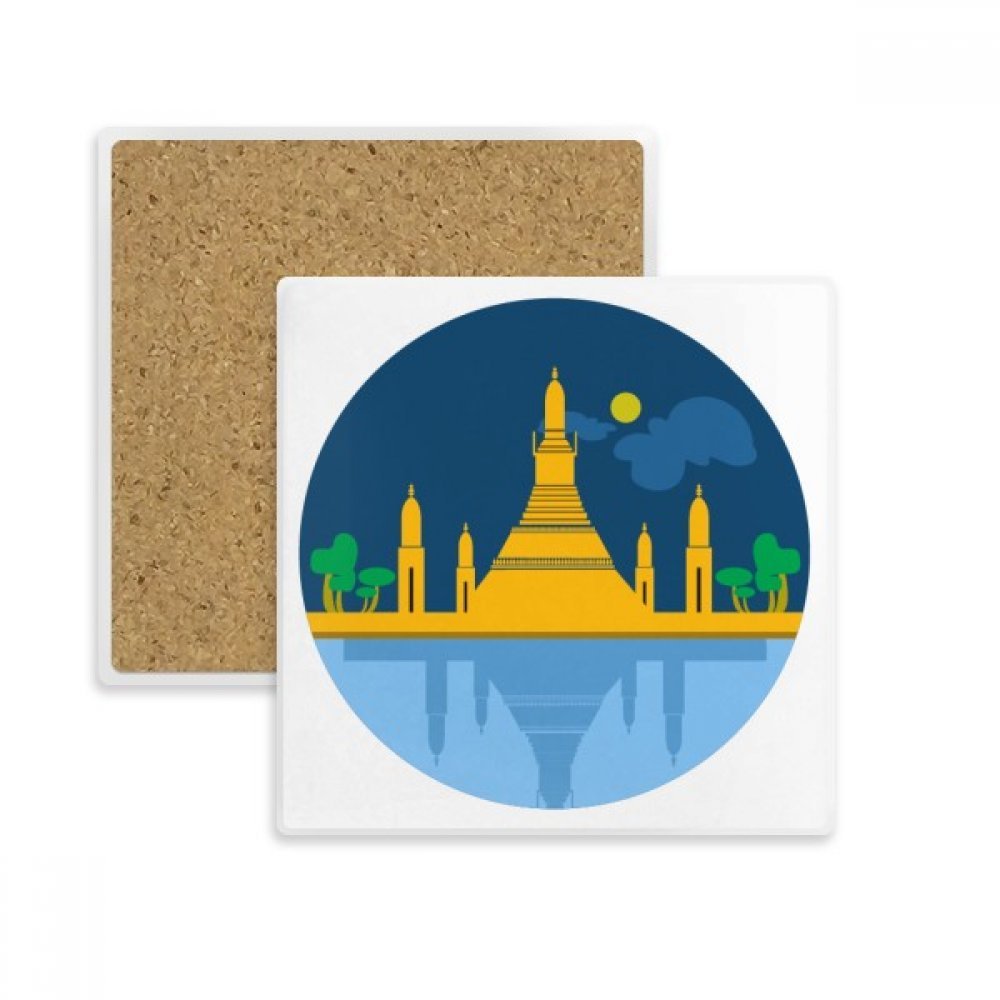Dessous de verre temple de Thaïlande pour protéger la table basse du salon