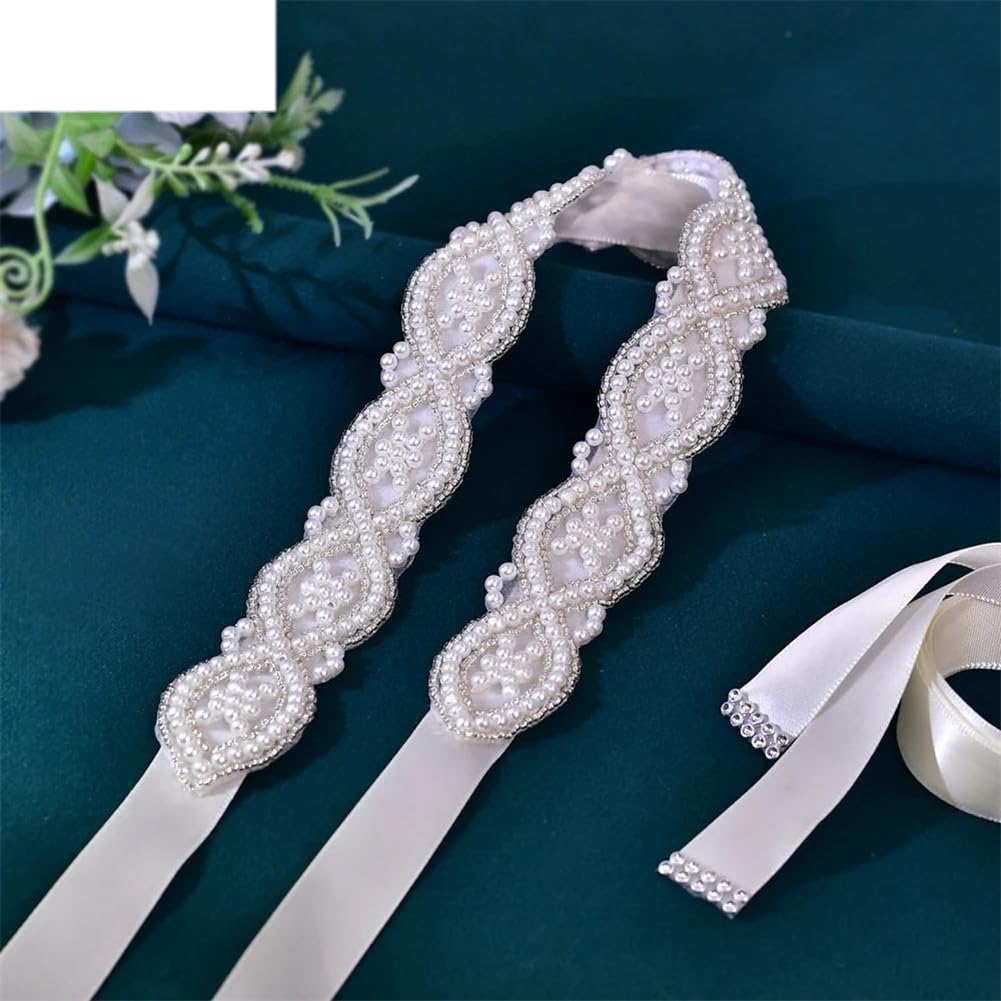 Cinturones hechos a mano para vestido de novia, decoración de perlas, para mujer, vestido de noche, formal, cinta