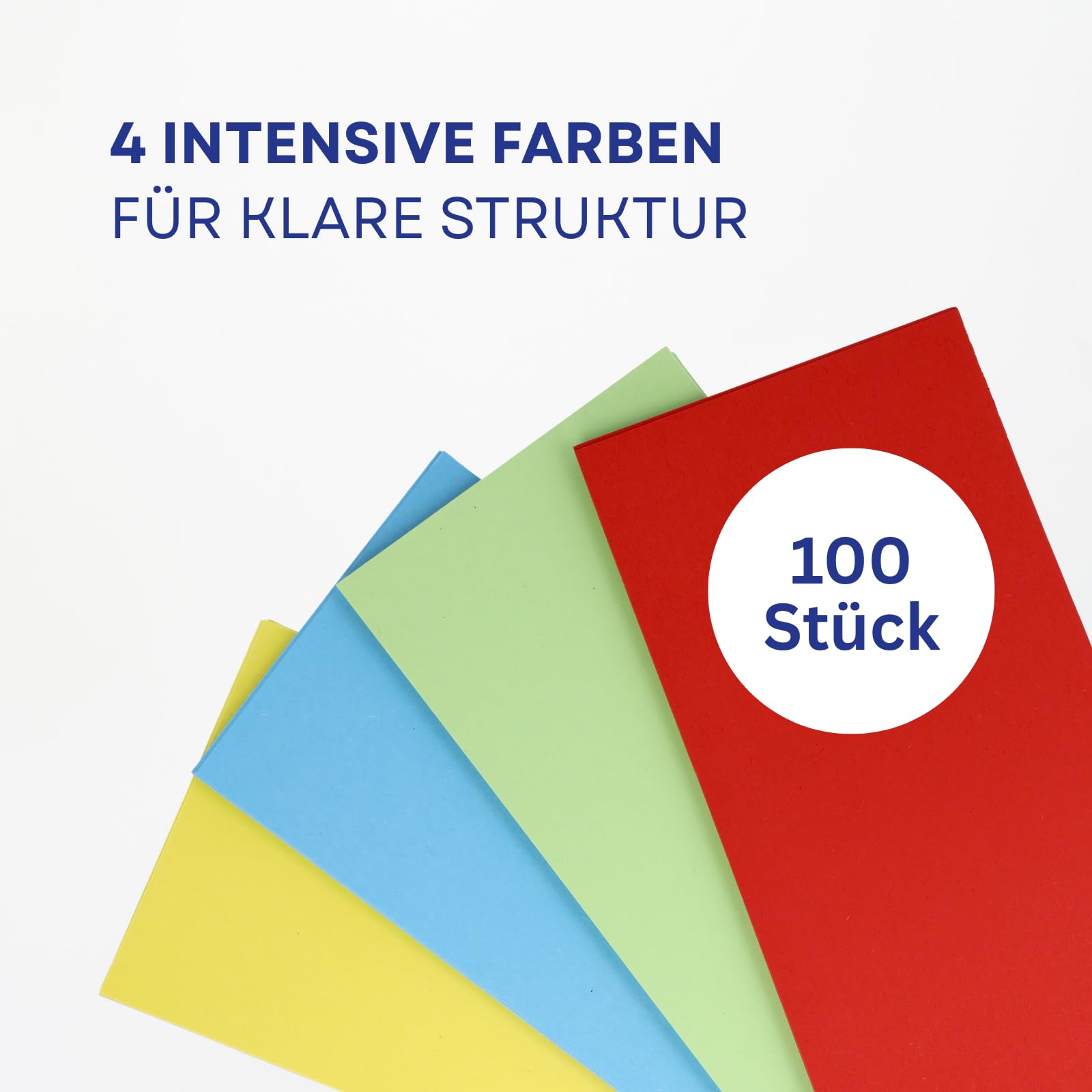 Westcott Trennstreifen 100 Stück Intensivfarben Mix (30er-Pack) | Robuste Heftstreifen 190g/m² für A4 Ordner | Trennblätter 10,5 x 24 cm | Register 2-fach-Lochung für DIN-A4 Dokumente | E-733320 00