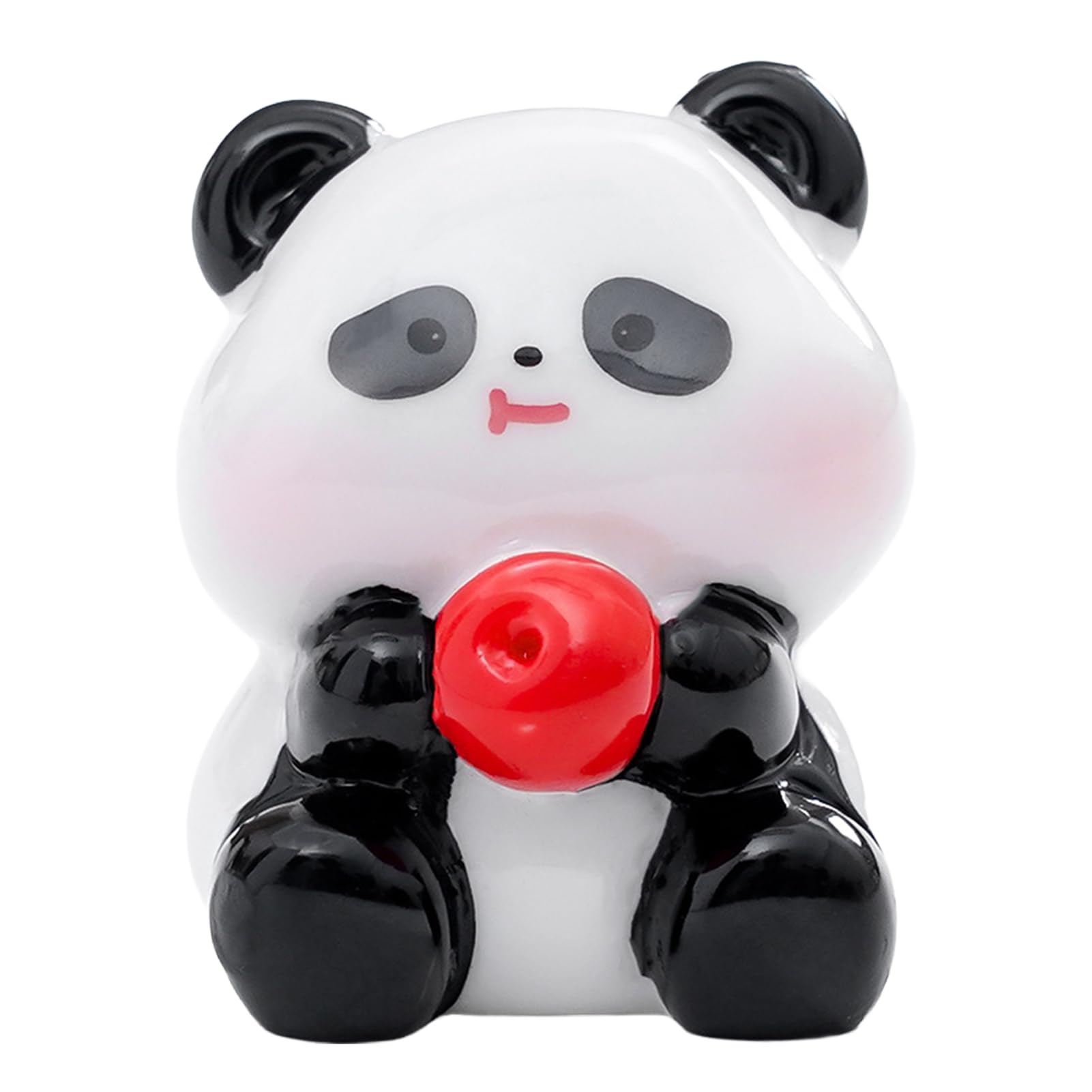 Virelynx 2 Pcs Mini Panda Figurines – Cute Resin Panda Statues DIY, Miniature Panda Cake Toppers for Fairy Garden Micro Moss Landscape