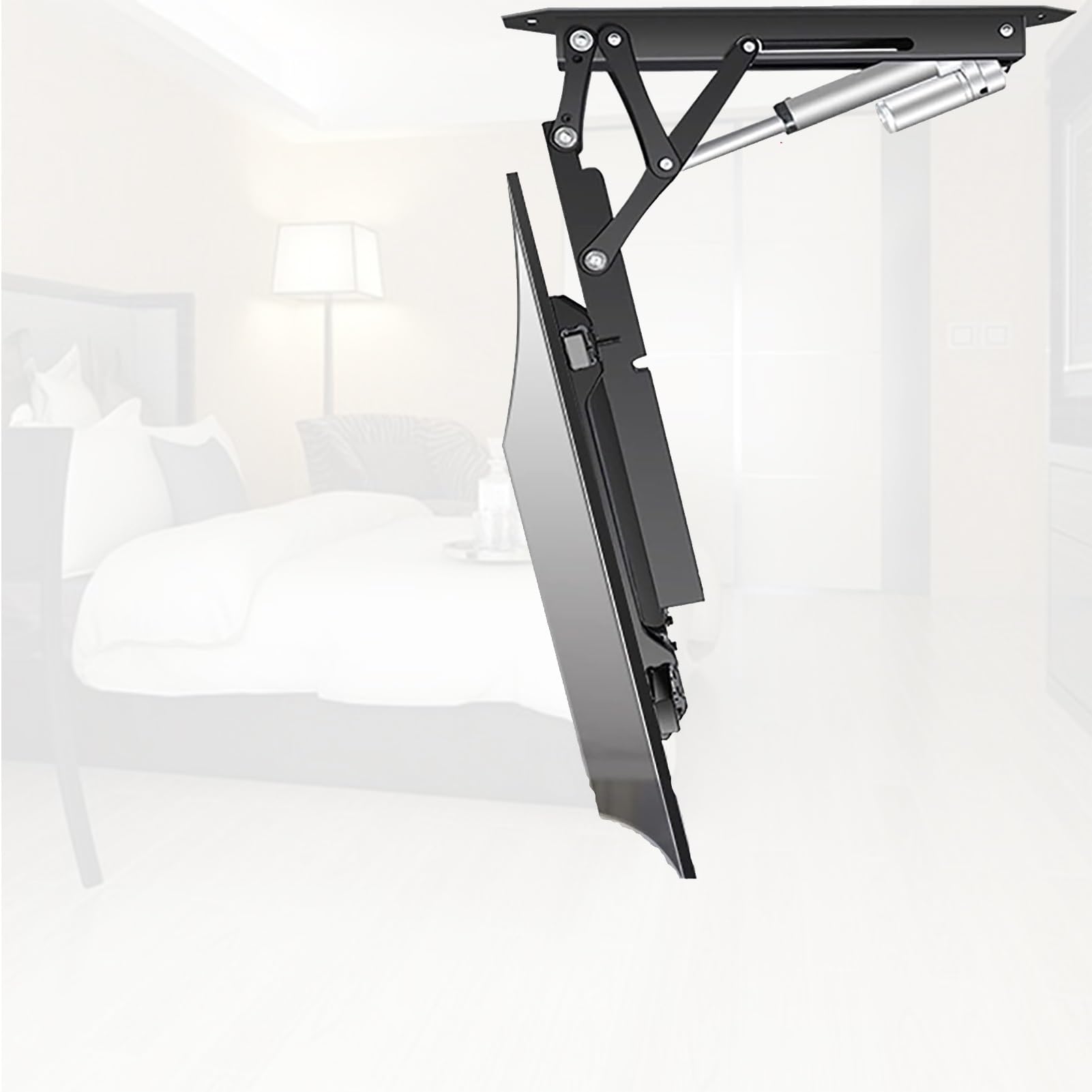 寝室やリビングに。電動折りたたみ式テレビスタンド 32-70インチ 寝室