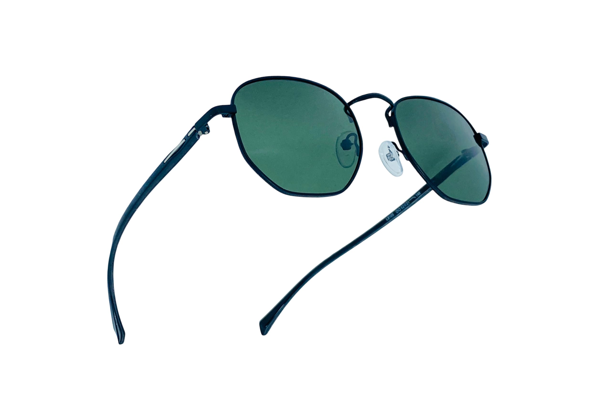 Classic Hexagon Shape | Polarized & UV Protected Sunglasses | Metal Frame for Men & Women | 8105 (Black)