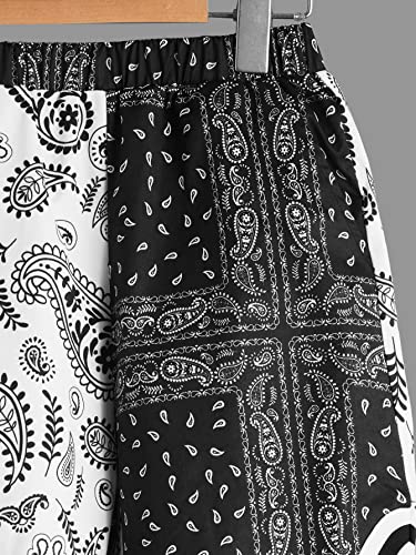 Image of SOLY HUX Boys Boho Paisley Print Short Sleeve T Shirt and Shorts Set 2 Piece Outfits