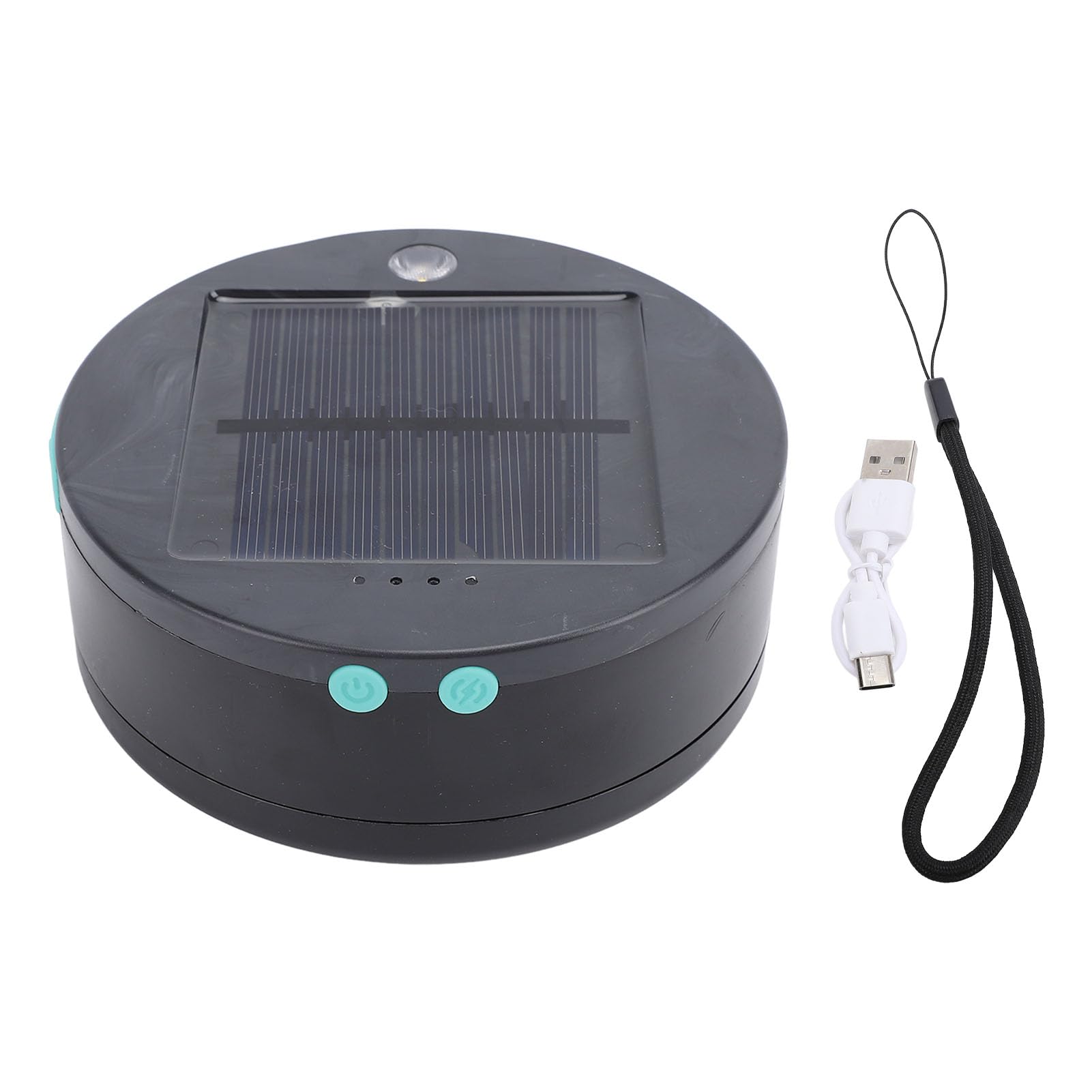 Goshyda Solar-Lichterkette, Camping, Wiederaufladbar, USB-LED-Lampe, Wasserbeständig, für Terrasse, Hof, Garten, Dekoration Im Freien