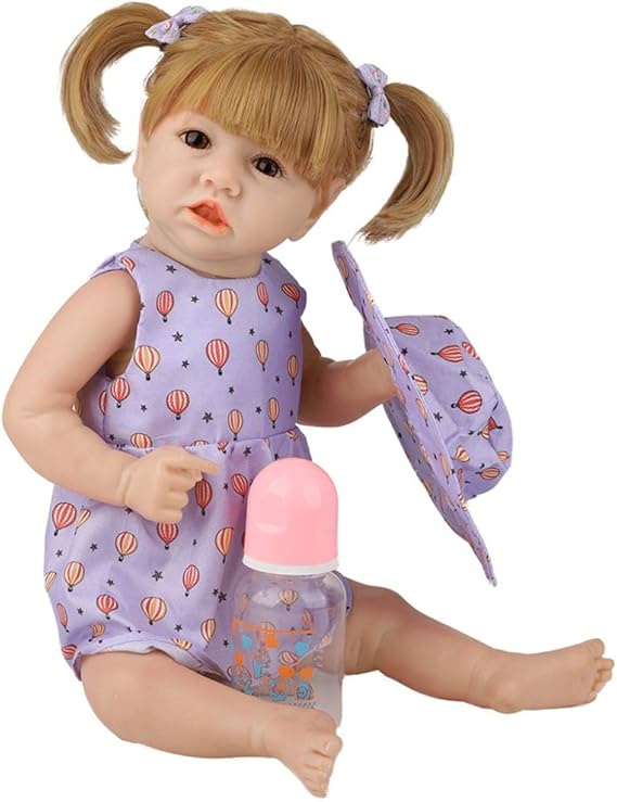 Amazon Com Yihangg 50cm Reborn Toddler Dolls Girl Lifelike Bebe Doll Soft Silicone Newborn Reborn Baby For Children Toys Gift Toys Games