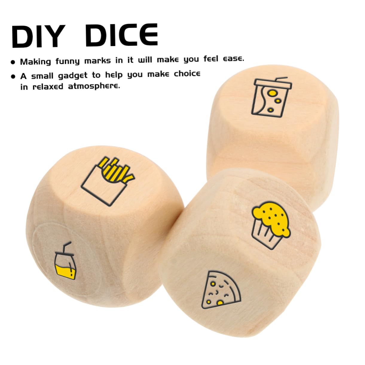 Juego De Dados De Madera En Bloques Cuadrados De Madera De 18 Mm Paquete Económico Para Niños Y Niñas Que Estudian En Caja