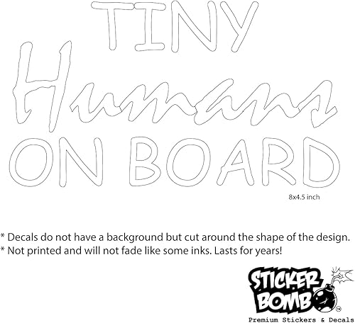 Miniatura 7 de Tiny Humans On Board - Calcomanía de Sticker Bomb Vinyl para automóvil, camión, computadora, en cualquier lugar, vinilo prémium para exteriores de 6