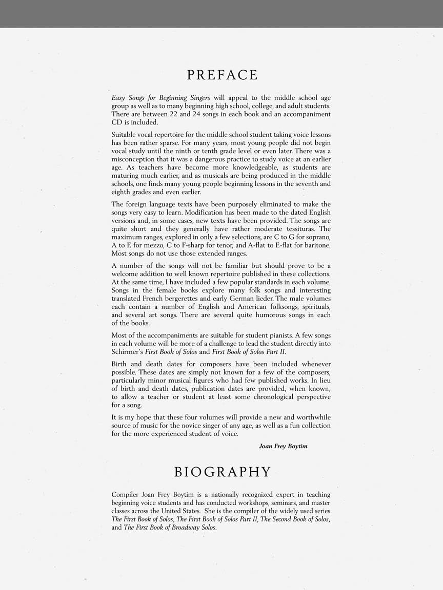 Easy Songs for Beginning Singers - Baritone/Bass (Book/Online Audio) - Image 3