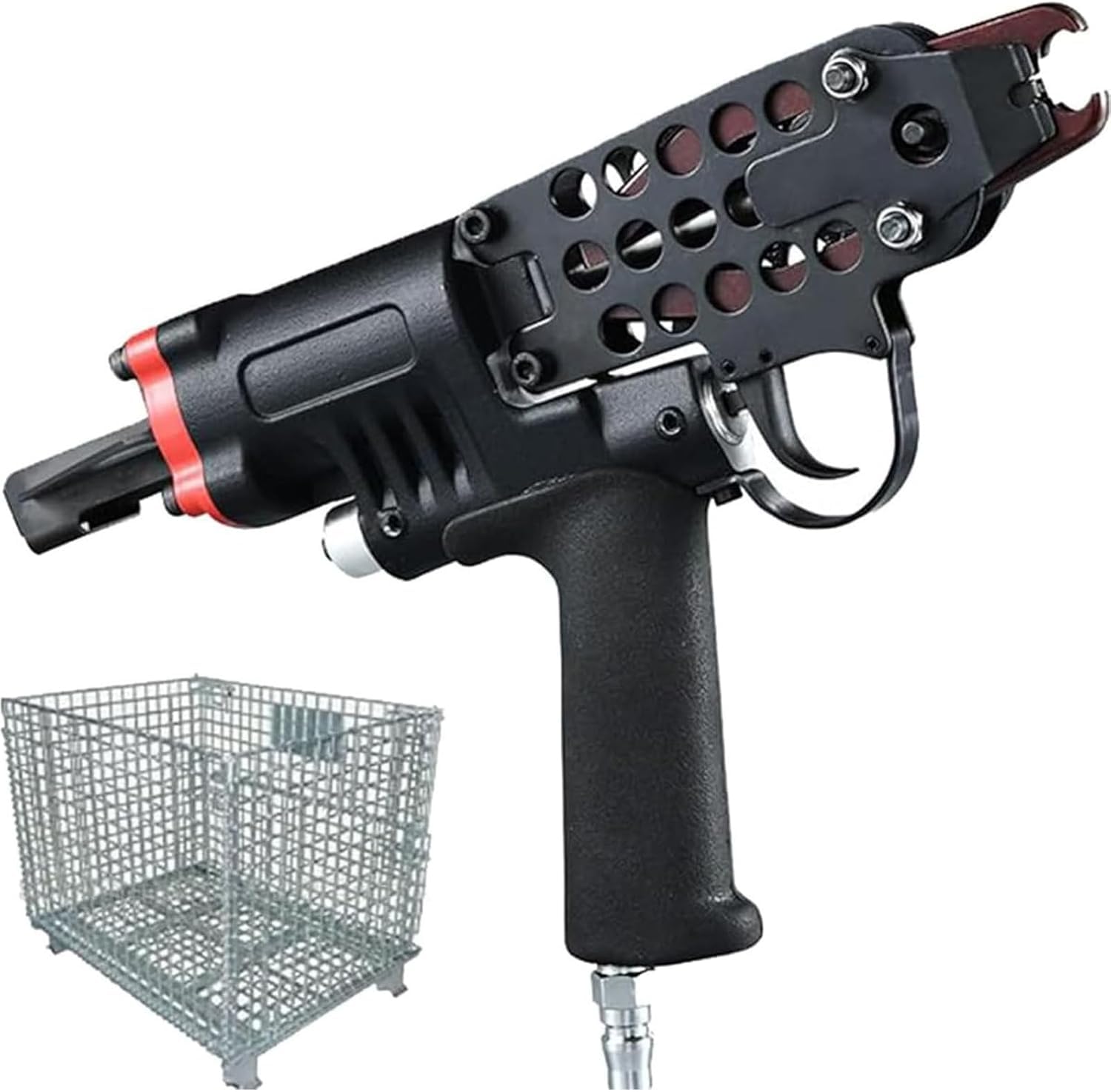 GYKOZY Pneumatic Hog Ring Stapler Gun, C-Ring Closer for Fencing, Mattress, Hog Ring Plier for Efficient Binding and Fastening