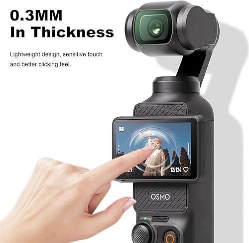 Miniatura 2 de Protector de pantalla para DJI Osmo Pocket 3, antiarañazos Ultra HD 9H, vidrio templado, 3 protectores de lente y 3 películas de pantalla LCD