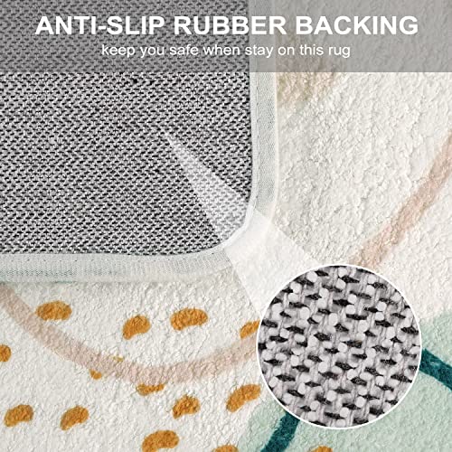 Uphome Bathroom Rugs Cute Green Plant Bath Mat Non-Slip Abstract Printed Bath Rug Soft Machine Washable Boho Floor Mats Aesthetic Design For Bathroom Tub Shower,18''X25'' #TOP3