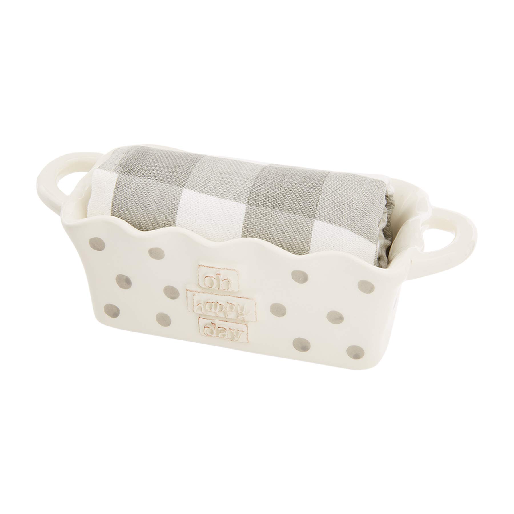 Mini pains et serviettes de cuisine Mud Pie Happy idée cadeau