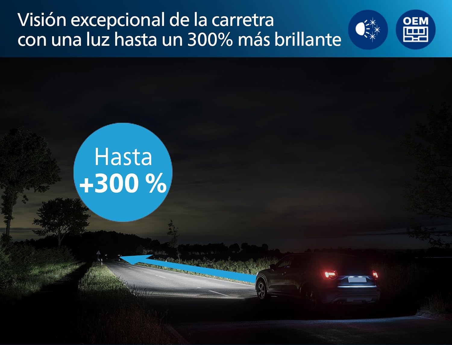 Philips automotive lighting Ultinon Pro6000 Boost H7 LED Boost lmpara LED homologada, 300% ms brillante, 5.800K, diseo compacto, juego de 2
