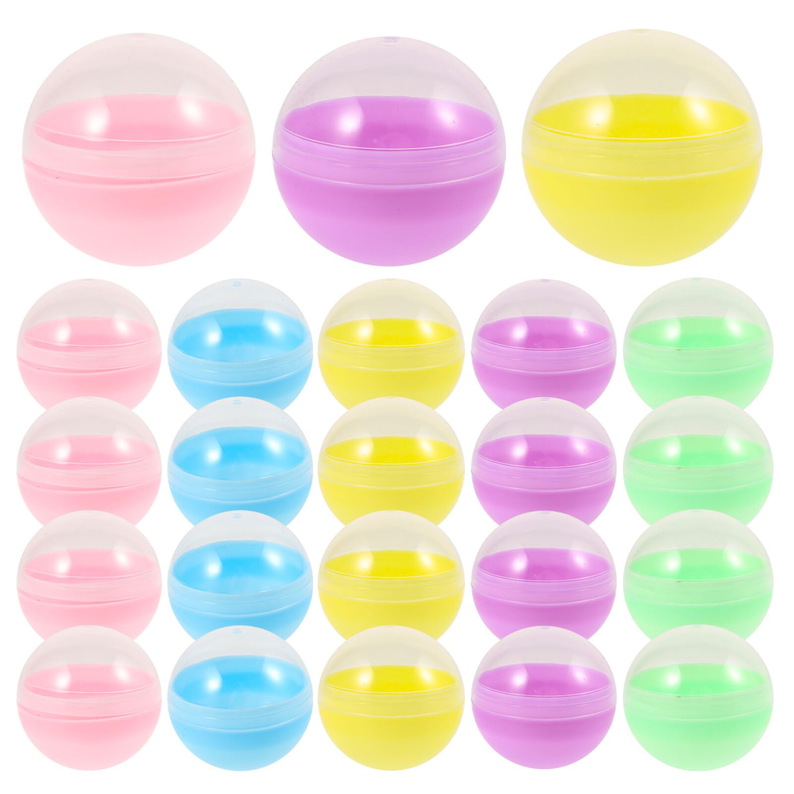 ABOOFAN Lot de 50 capsules à remplir - En plastique - Pour distributeur automatique - Boules torsadées - 5 cm