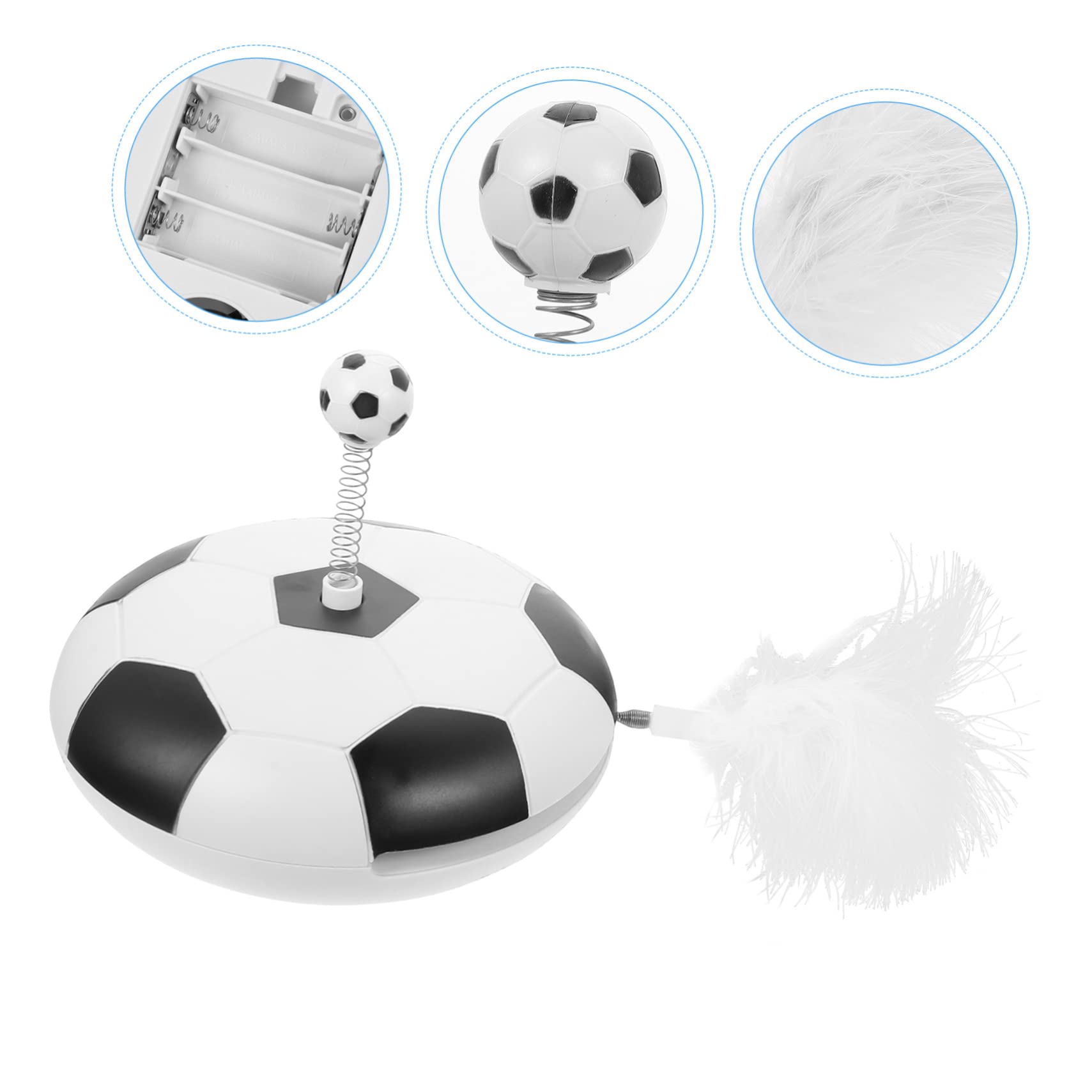 Toddmomy Interaktives Katzen-Spielzeug Mit Geräuschen Automatisches Selbstteasendes Fußball-Design Für Katzen Fördert Bewegung Und Spielspaß Im Innenbereich