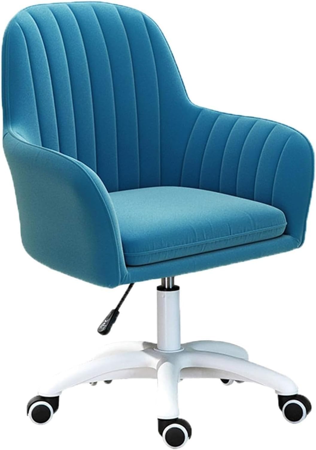 Chaise de bureau pivotante ergonomique LWX pour soulager le dos avec assise bleue réglable