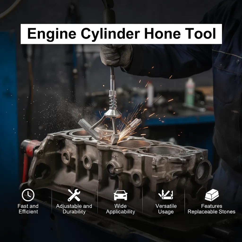 Cylinder Hone rodoir cylindre 32mm-90mm Cylinder Hone Outil de Tension d'arbre Flexible Réglable à 3 Mâchoires,Auto Centrage pour Voiture pour Moteur Automatique honne cylindre Zylinderköpfe