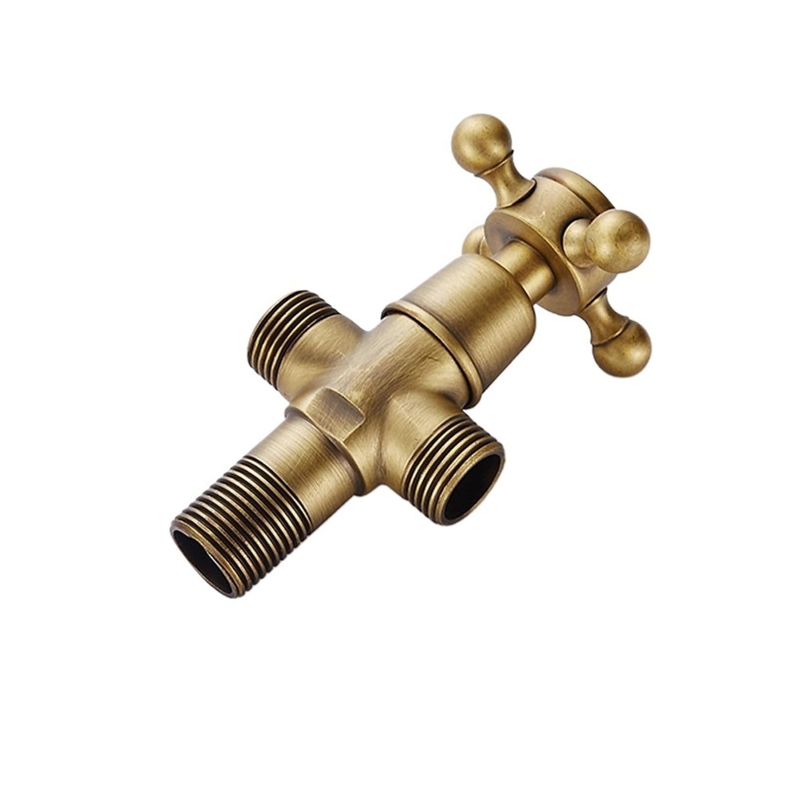 Bvhisehp C Retro Brass 1/2 * 1/2 Inch Angle Valve Household Water Ontrol Orner Bathroom Pipe Fittings(C)