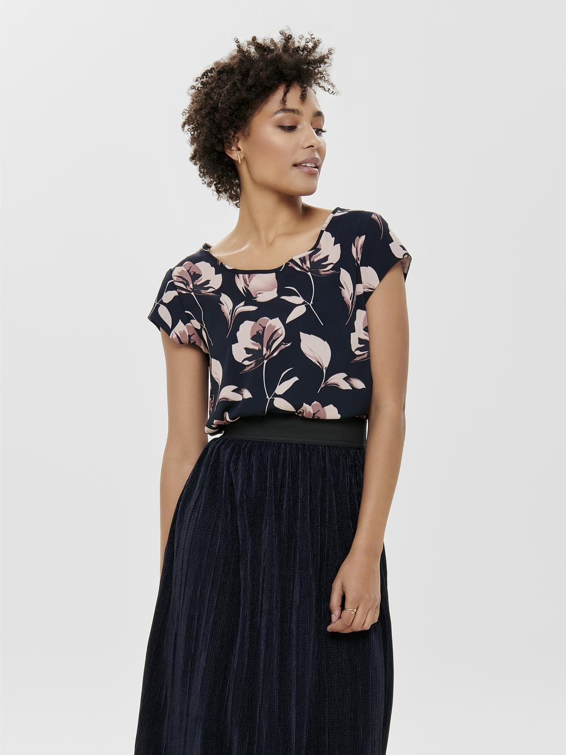 ONLY Onlvic S/S Solid Top Noos Wvn T-Shirt Donna