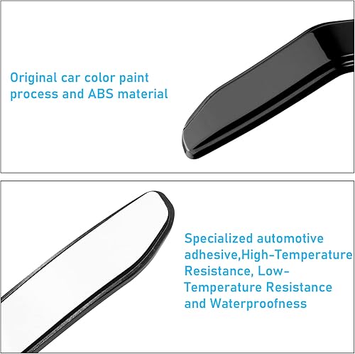 Miniatura 5 de Protector de borde de puerta compatible con Tesla Model 3, 4 tiras anticolisión negras para puertas de automóvil modelo 3 2017 2018 2019 2020 2021