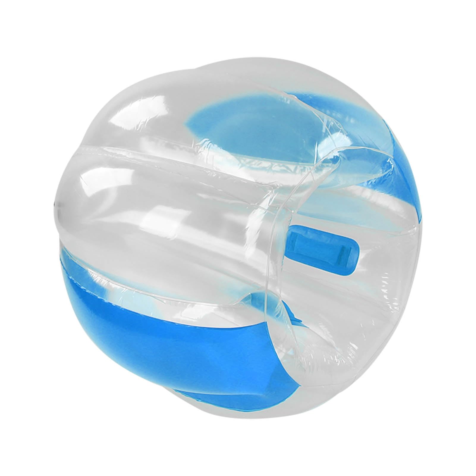 Aufblasbarer Bump-Ball, menschlicher Kollisions-Blasen-Hüpfball, PVC-Körperblasenball für Outdoor-Spiele und Partys, inklusive Reparaturflicken, 90 x 80 cm für Kinder und (Blau Transparent)