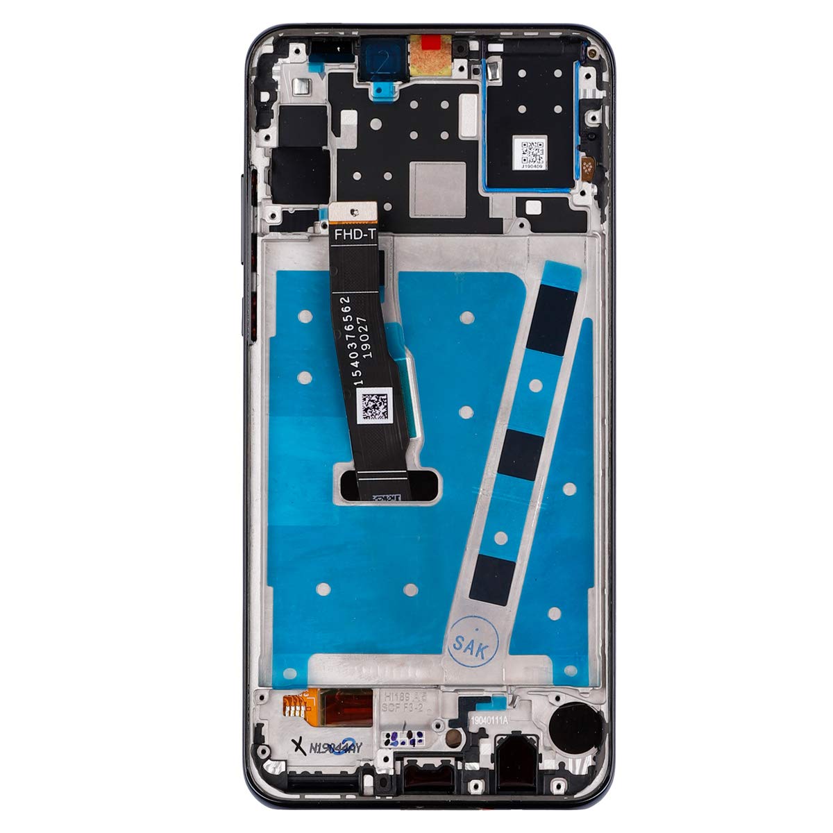 Display LCD compatibile con Huawei P30 Lite Touch Screen Screen Digitizer Assembly Glass + strumenti (nero con cornice)