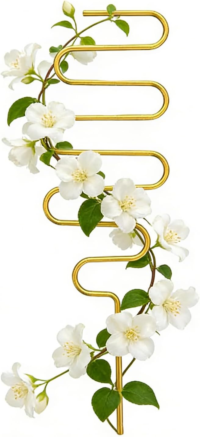 34cm Metal Plant Trellis | Potted Plant Support Stake for Creepers, Ivy, Roses and Cucumbers | Support for Garden, Patio, Lawn and Pots