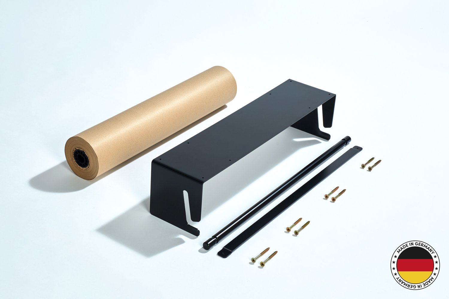 Cobus CozyHome Studio Roller – Stylische Wand Papier-Halterung für Büro, Café oder Zuhause – Innovative Alternative zu Whiteboard, Flipchart, Memoboard oder Kreidetafel (Studio-Roller + Papier)