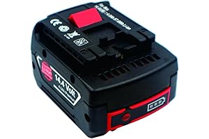 Bosch 14.4V Battery Pack: 4000mAh BOS14.4B High-Capacity Li-ion Replacement Battery For Bosch 14.4V Power Tools