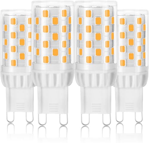 Bombilla LED G9 regulable 5 W 550 M 2700 K blanco cálido suave, bombillas LED con base G9, 20 W, 30 W, 35 W, 40 W, T4 G9, equivalente a halógeno,