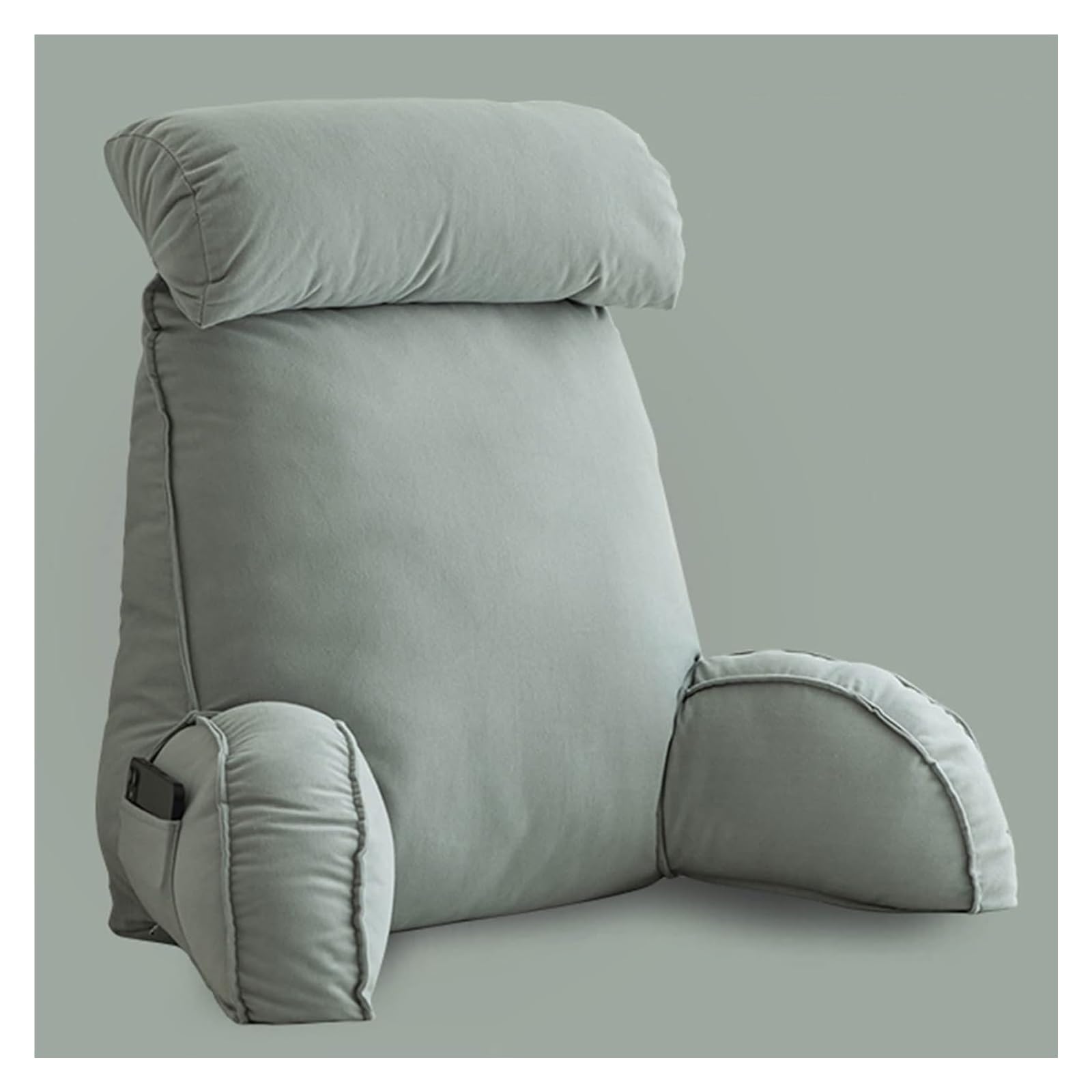 Iulgfsc Light Gray Reading Pillow， Reading Pillows,Back Lumbar Support Cushion,Headboard Pillow