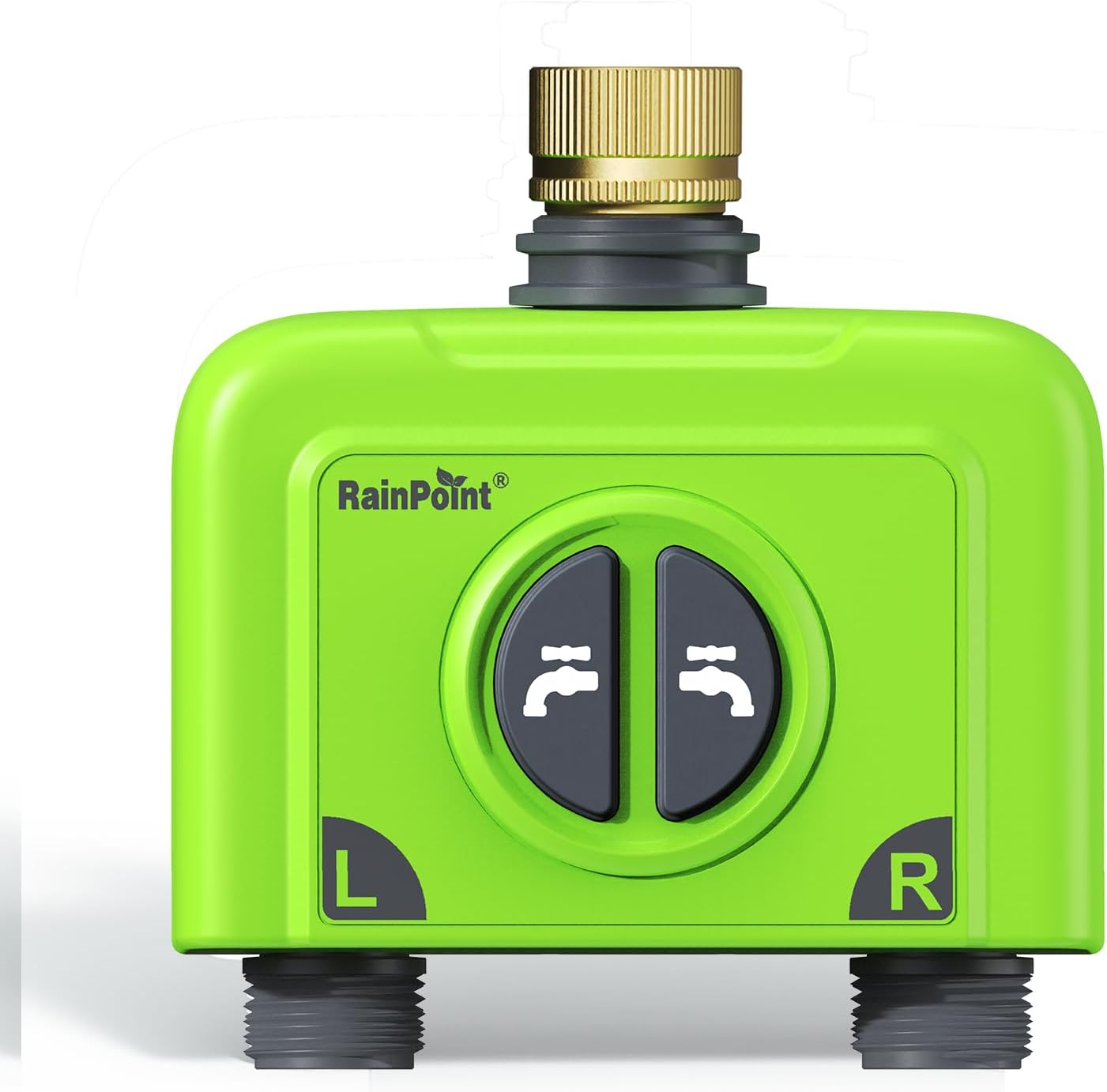 RAINPOINT WiFi Water Timer, 2 Zone WiFi Hose Timer Sprinkler Controller, App Remote Control, Weather-Based Smart Automatic Watering System for Lawn and Garden, Brass Inlet (No Gateway) RAINPOINT WiFi Water Timer, 2 Zone WiFi Hose Timer Sprinkler Controller, App Remote Control, Weather-Based Smart Automatic Watering System for Lawn and Garden, Brass Inlet (No Gateway)