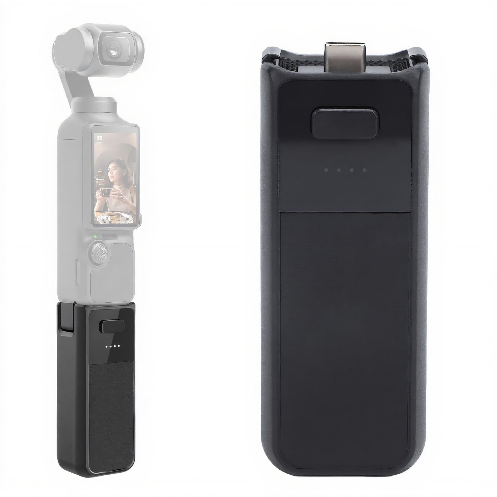 Empuñadura de Batería para Pocket 3, Empuñadura de Batería Pocket 3 para Accesorios Combinados Pocket 3 Creator, Batería Incorporada de 2800 MAh, Empuñadura de Mano