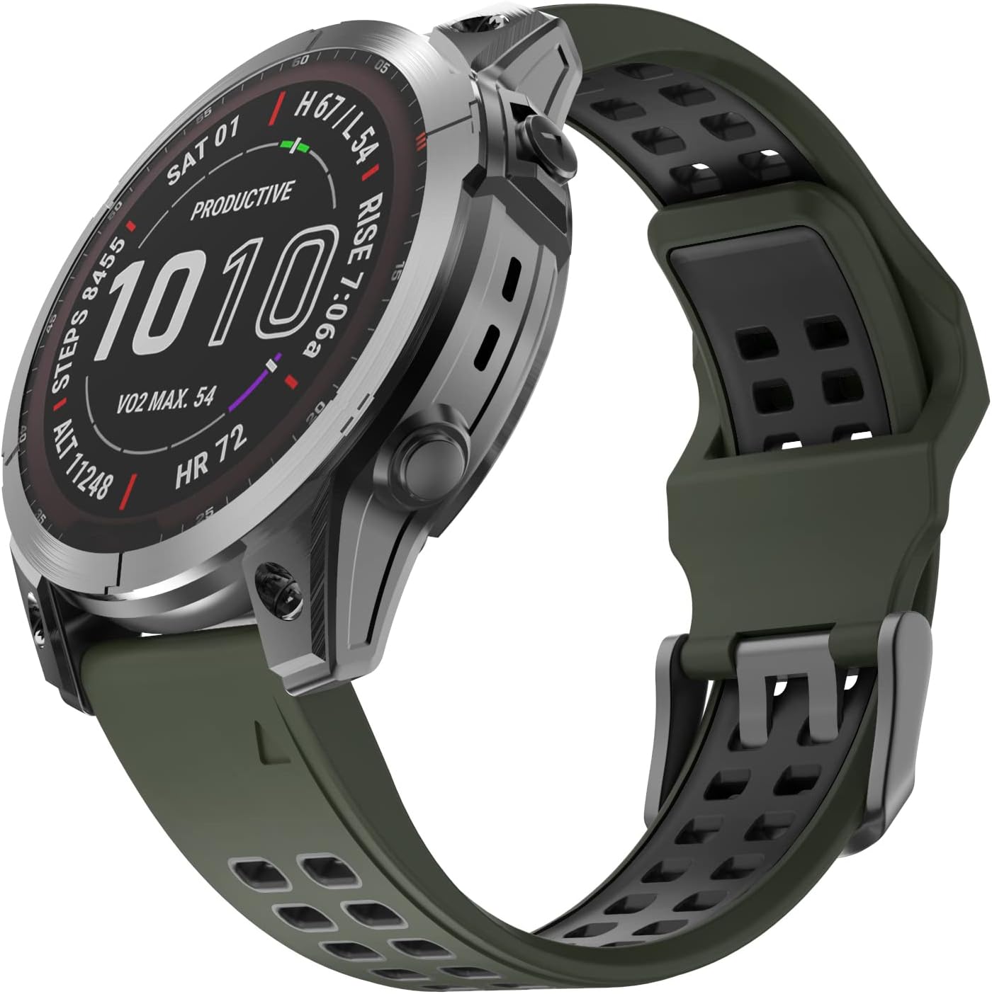 OVERSTEP for Garmin Fenix 7 Strap，22mm Width Soft Silicone Replacement Band Watch Strap for Fenix 7/Fenix 6/Fenix 6 Pro/Fenix 5/Fenix 5 Plus/Forerunner 935/Forerunner945/Approach S60/Quatix 5