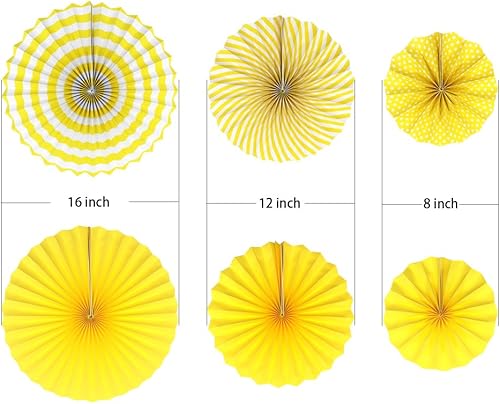 Miniatura 8 de ADLKGG - Juego de abanicos de papel para colgar en fiestas, guirnaldas de papel redondas para decoración de cumpleaños, bodas, eventos de graduación