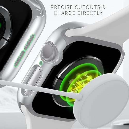 Miniatura 5 de Rontion - Juego de 6 fundas rígidas de policarbonato compatibles con Apple Watch Series 11/10 de 42 mm con protector de pantalla de vidrio templado,